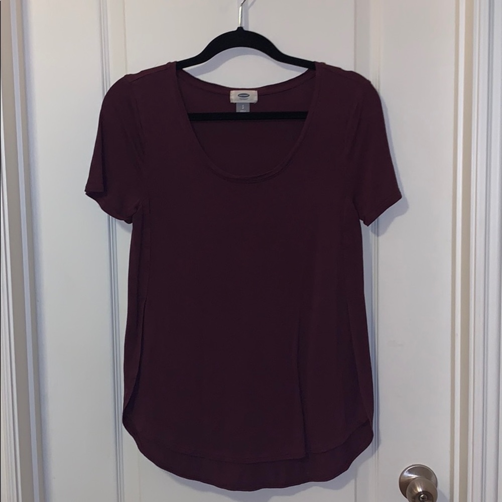 Plain maroon blouse